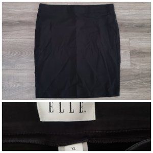 XL - Kohls/Elle Pull-On Black Skirt
